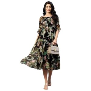 KUDUZO Women Dress | One Piece Dress for Women | Dresses for Women | Dress for Women Stylish | Dress | One Piece Dress for Women Long | Midi Dress