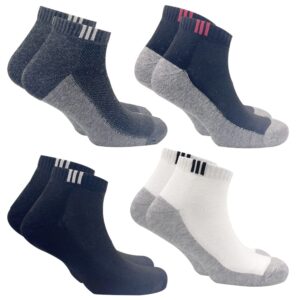 Vdangi Socks for Men Solid Ankle Length Cotton Socks, Free Size(Multicoloured)(Buy Pack of 1 Get Free Pack of 3)