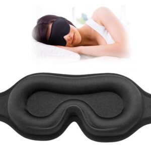 INSIME 3D Memory foam Sleeping Mask For Men Women Sleep Mask Blind Fold Eye Cover Pad For Travel | Night eye band eyemask patch Complete Blackout Sleeping Eye Mask | Eye Mask For Sleeping men