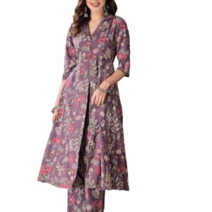 Stylum Women Floral Printed Rayon Kurta Pant Set