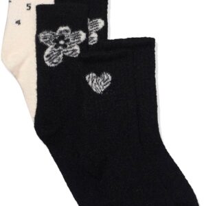 Fort Collins Women's Socks, SCH001-AL3, Black/Off White/Black-1, Free Size