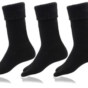 RC. ROYAL CLASS Women's Calf Length Towel Thick Woolen Thumb Socks Pack of 3 Pairs