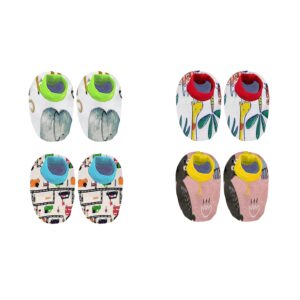 Kidbee Baby Printed Super Soft Cotton Hosiery Booties Set,Socks