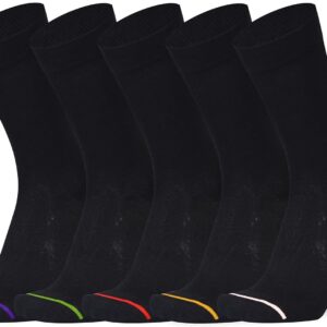 RC. ROYAL CLASS Men's Calf Length Solid Plain Cotton Socks For Men (Pack of 5 Pairs)