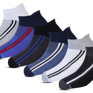 RC. ROYAL CLASS Ankle Length Cotton Cushioned Terry Socks for Men, Hi-Performance, Ventilated, Moisture Wicking, Durable socks, Pack of 6 Pairs