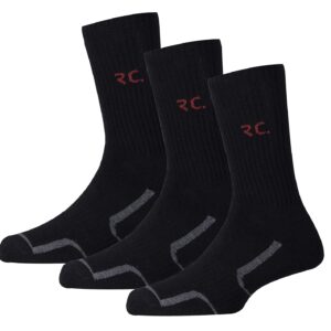 RC. ROYAL CLASS Men's Soft Warm Calf Length Cotton Thick Towel-Cushion Thermal Winter Wear Multicolored Socks(Pack of 3 Pairs)(Free Size)