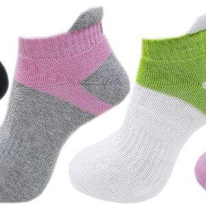 RC. ROYAL CLASS Women's Low Cut Ankle Length Cotton Cushioned Athletic Multicolored Free Size Socks, Pack of 4