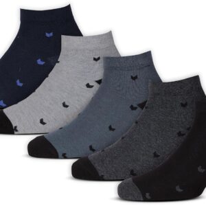 RC. ROYAL CLASS Men's Ankle Length Cotton Multicolored Socks (Pack of 5 Pairs)
