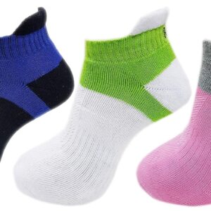 RC. ROYAL CLASS Women's Low Cut Ankle Length Cotton Cushioned Athletic Multicolored Socks (pack of 3 pairs)