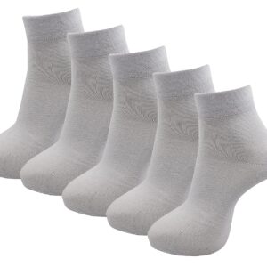 RC. ROYAL CLASS Men's Ankle Length Cotton Plain Solid Formal Socks (Pack of 5 Pairs)