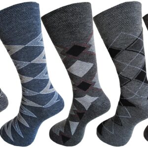 RC. ROYAL CLASS Men's Woollen Calf Length Warm Thick Socks (Multicolour, Free Size) - Pack of 5 Pairs