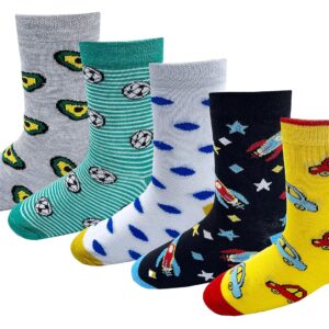RC. ROYAL CLASS Boys and Girls Cotton Multicolored Printed Socks(Pack of 5 Pairs)