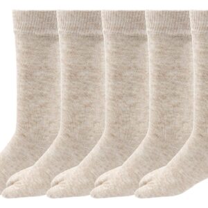 RC. ROYAL CLASS Women Warm Calf Length Thumb Woolen Multicolored Socks, Combo Pack of 5