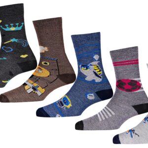 RC. ROYAL CLASS Boy's & Girl's Calf Length Wool Socks (Pack of 5)