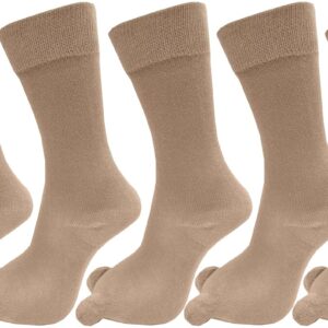 RC. ROYAL CLASS Women's Cotton Calf Length Solid Thumb Socks (Skin Tone) - Pack of 5 Pairs