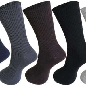 RC. ROYAL CLASS Men's Calf Length Cotton Diabetic Health Multicolored Socks (Pack of 5 Pairs)