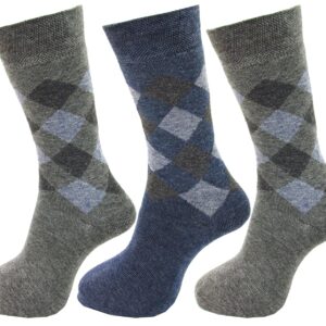 RC. ROYAL CLASS Men's Calf Length Towel Thick Woolen Warm Socks (Multicolour, Free Size) - Pack of 3
