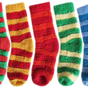 RC. ROYAL CLASS Kids Calf Length Terry Cushion Cotton Multicolored Socks (Pack of 5 Pairs)