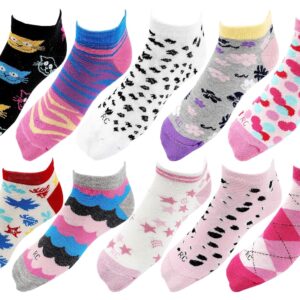 RC. ROYAL CLASS Women's Low Cut Ankle Cotton Socks(Pack of 10 Pair)(Free Size_Multicolored)