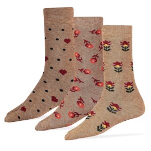 RC. ROYAL CLASS Women's Warm Woolen Calf Length Thick Terry/Towel Multicolored Socks(Pack of 3 Pairs)(Winter wear socks)